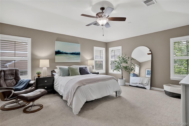 8378 Briar Trace Way, Castle Pines, CO 80108 - bedroom featuring light colored carpet and ceiling fan