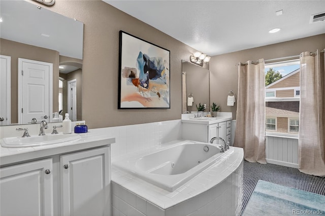 8378 Briar Trace Way, Castle Pines, CO 80108 - full bathroom with a jetted tub and vanity