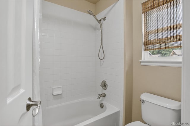 8378 Briar Trace Way, Castle Pines, CO 80108 - bathroom with shower / bath combination with curtain and toilet