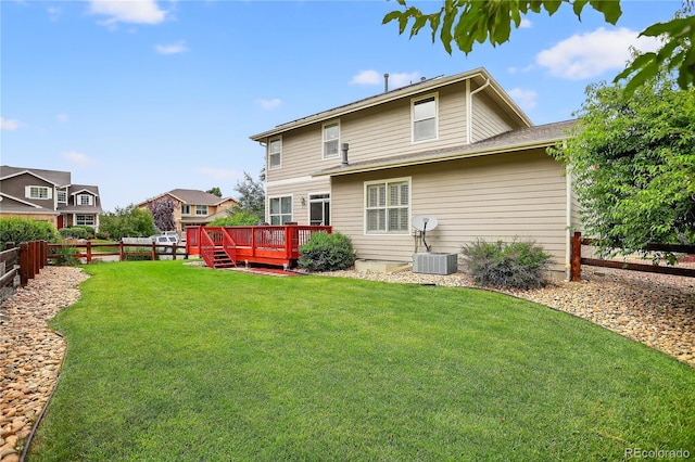 8378 Briar Trace Way, Castle Pines, CO 80108 - rear view of house featuring a fenced backyard and a wooden deck