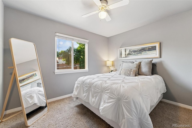561 James St, Highlands Ranch, CO 80126 - carpeted bedroom with baseboards and ceiling fan
