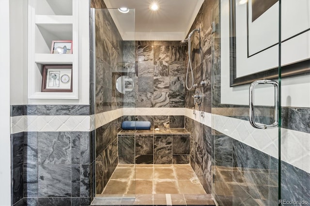300 W 11th Ave Unit 15C, Denver, CO 80204 - full bath featuring a shower stall and tile walls