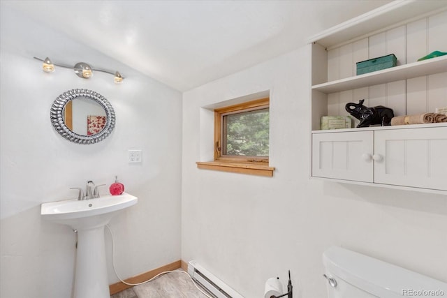 18680 Wapiti Cir, Buena Vista, CO 81211 - half bath with toilet and baseboard heating
