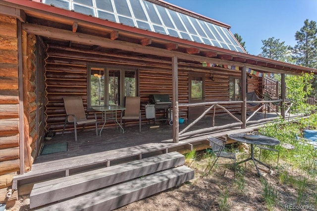 18680 Wapiti Cir, Buena Vista, CO 81211 - wooden terrace with grilling area
