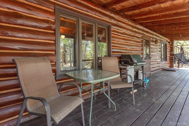18680 Wapiti Cir, Buena Vista, CO 81211 - deck with grilling area and outdoor dining space