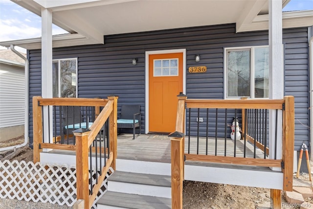 view of wooden deck