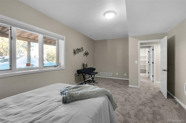 view of carpeted bedroom