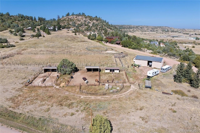 bird's eye view featuring a rural view