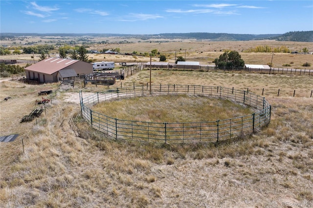 drone / aerial view featuring a rural view