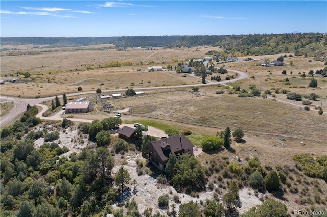 drone / aerial view featuring a rural view