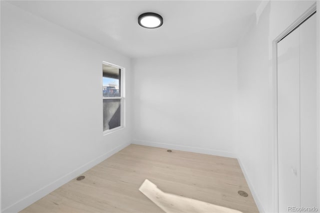 empty room featuring light hardwood / wood-style flooring