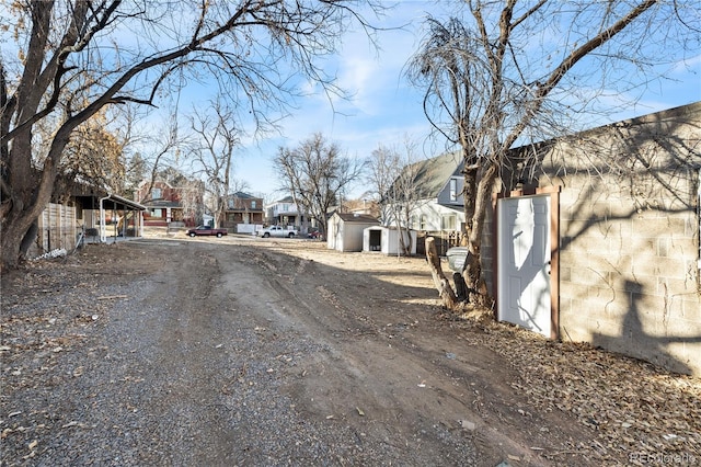 view of road