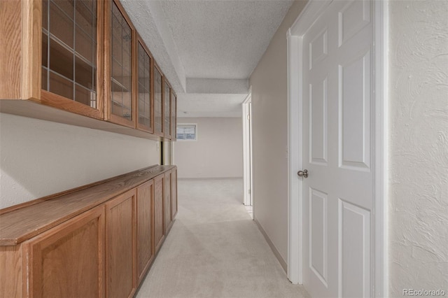 3912 S Richfield Way, Aurora, CO 80013 - hall with a textured ceiling and light carpet