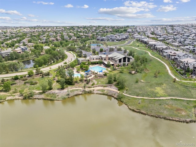 3056 Yale Dr, Broomfield, CO 80023 - aerial view of residential area with a large body of water and a pool area