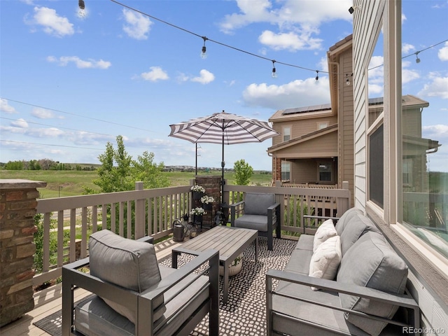 3056 Yale Dr, Broomfield, CO 80023 - wooden terrace with an outdoor hangout area