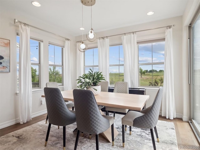 3056 Yale Dr, Broomfield, CO 80023 - dining area with plenty of natural light, light wood-style flooring, and recessed lighting