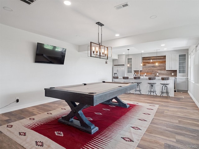 3056 Yale Dr, Broomfield, CO 80023 - game room featuring light wood finished floors, recessed lighting, and billiards table