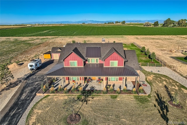 bird's eye view featuring a rural view