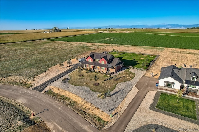 bird's eye view featuring a rural view