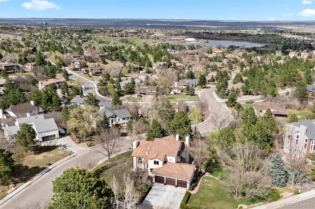 150 Chantrey Ct, Colorado Springs, CO 80906 - aerial view featuring a water view and a residential view