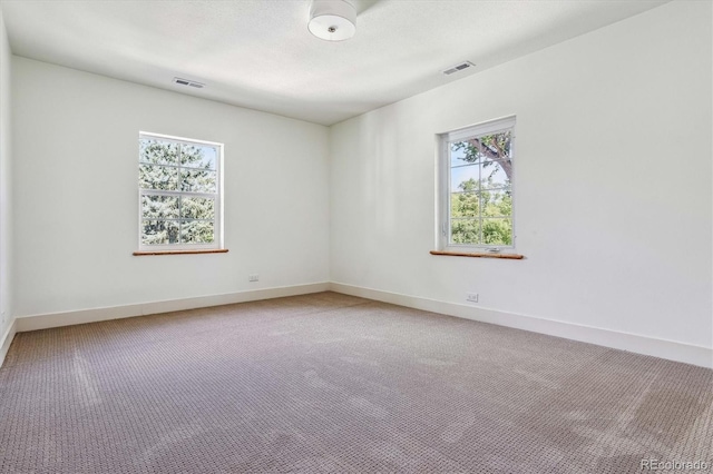 view of carpeted spare room