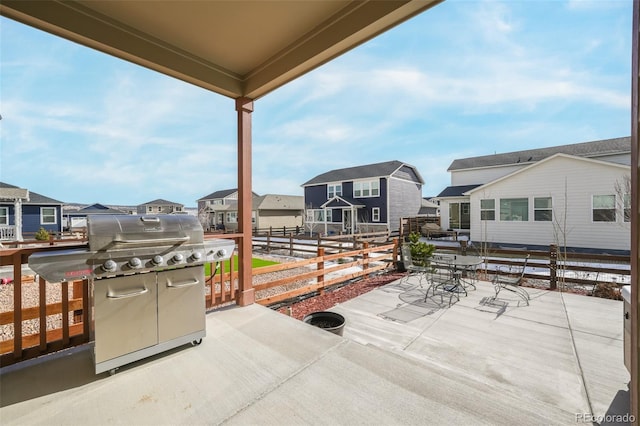 view of patio / terrace featuring grilling area