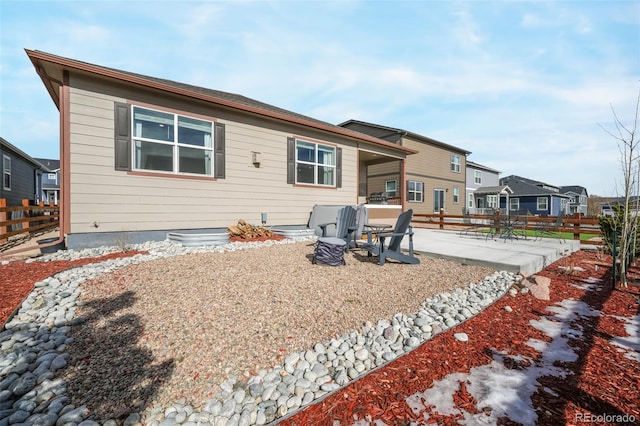 rear view of house with a patio area