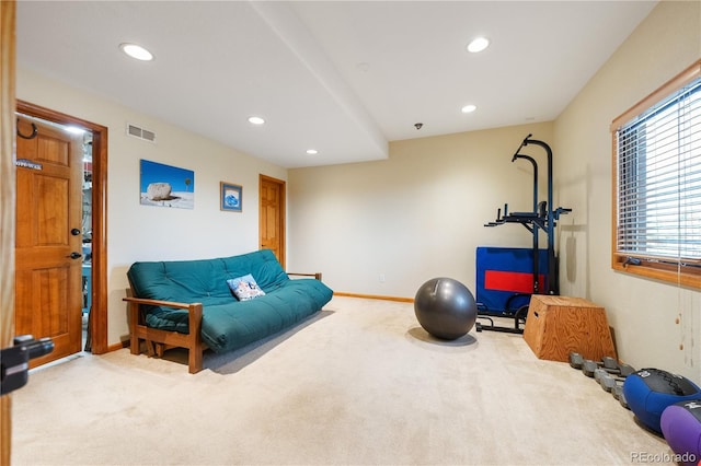 50 Deerwood Dr, Littleton, CO 80127 - workout room with carpet, recessed lighting, and baseboards