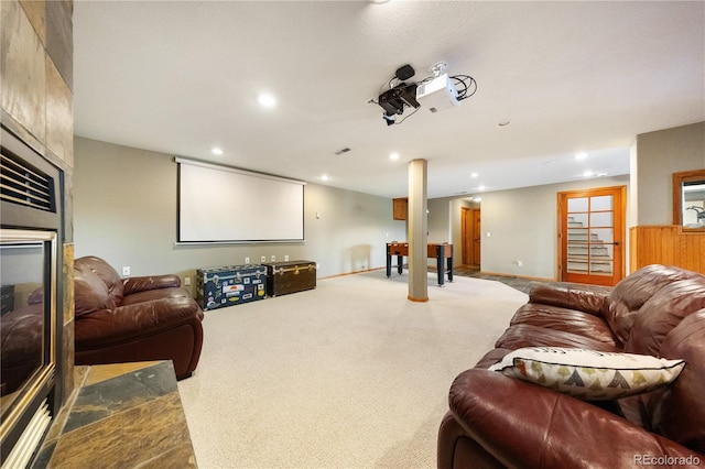 50 Deerwood Dr, Littleton, CO 80127 - cinema room with recessed lighting and carpet