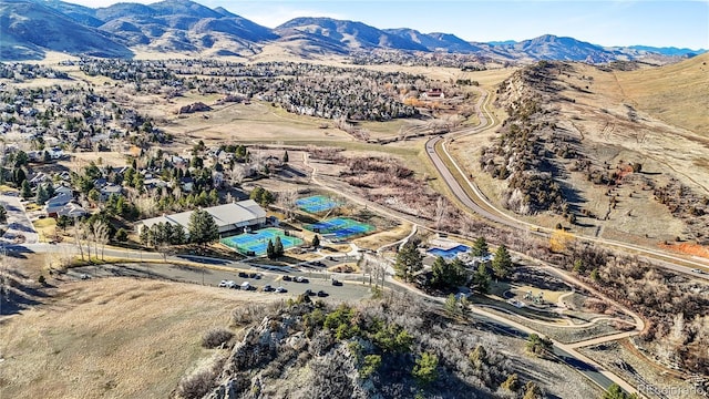 50 Deerwood Dr, Littleton, CO 80127 - aerial view of property and surrounding area with a mountain backdrop