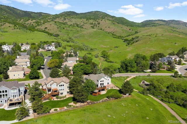 50 Deerwood Dr, Littleton, CO 80127 - aerial view of residential area with a mountain backdrop
