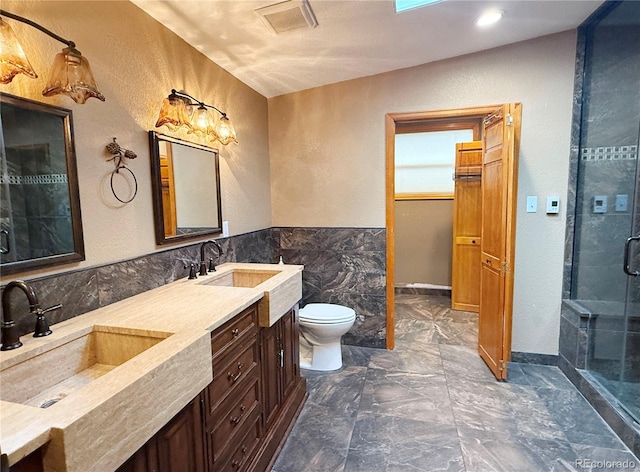 8930 W 55th Ave, Arvada, CO 80002 - full bathroom with double vanity and a stall shower