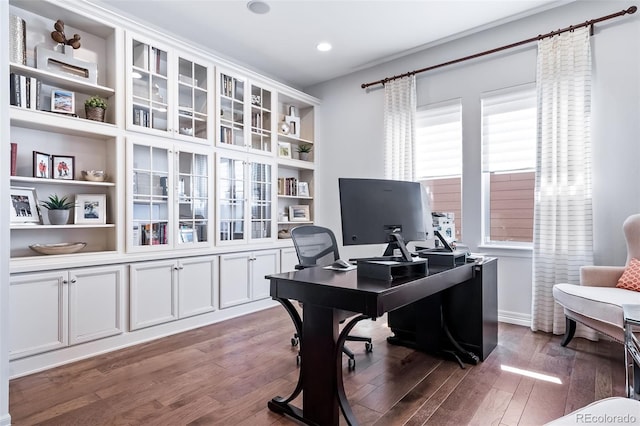 23615 E Del Norte Pl, Aurora, CO 80016 - office space with hardwood / wood-style flooring and recessed lighting