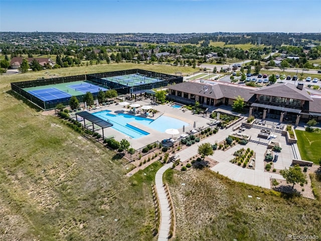 23615 E Del Norte Pl, Aurora, CO 80016 - aerial view of a pool