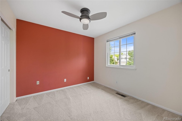 18121 E Adriatic, Aurora, CO 80013 - empty room featuring carpet flooring, ceiling fan, and baseboards