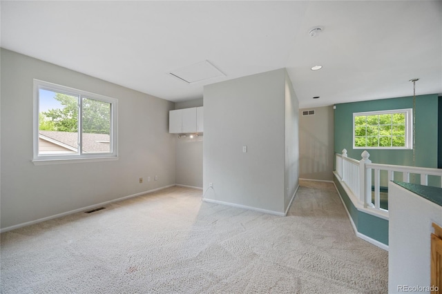 18121 E Adriatic, Aurora, CO 80013 - empty room with baseboards, light colored carpet, and recessed lighting