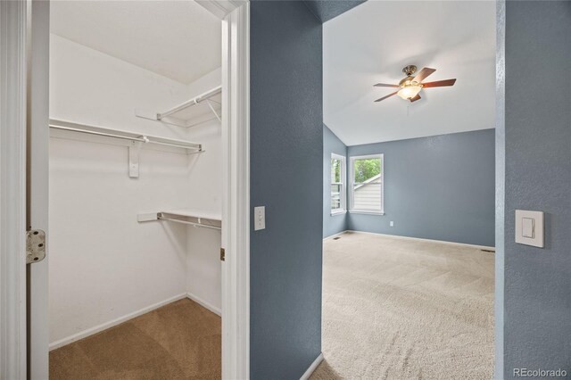 18121 E Adriatic, Aurora, CO 80013 - walk in closet featuring carpet floors and a ceiling fan