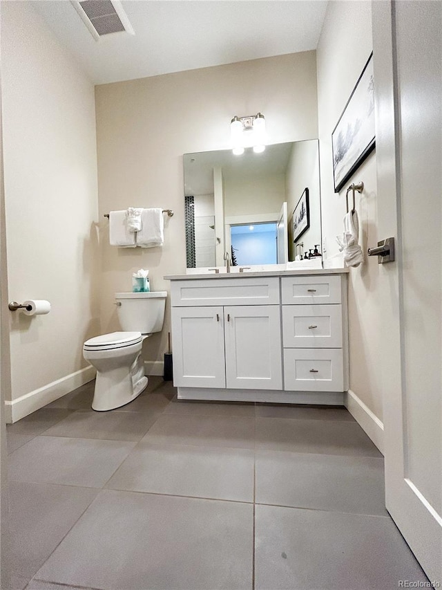 824 Grand Ave Unit 110, Grand Lake, CO 80447 - bathroom with baseboards, toilet, tile patterned floors, vanity, and a shower