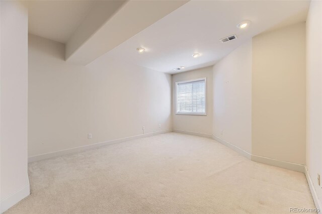 85 Silver Fox Dr, Greenwood Village, CO 80121 - empty room featuring light colored carpet, baseboards, and recessed lighting
