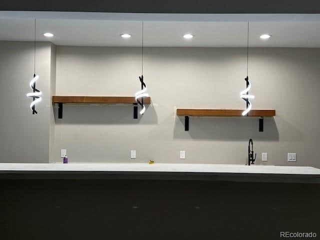 interior space featuring recessed lighting