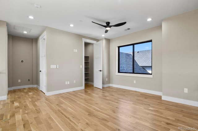 16250 Kenosha St, Brighton, CO 80603 - unfurnished bedroom featuring visible vents, recessed lighting, light wood-type flooring, and baseboards