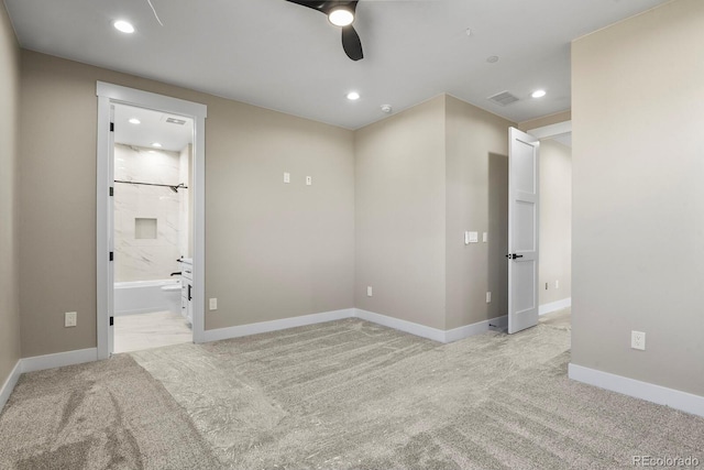 16250 Kenosha St, Brighton, CO 80603 - empty room with light carpet, visible vents, recessed lighting, and baseboards