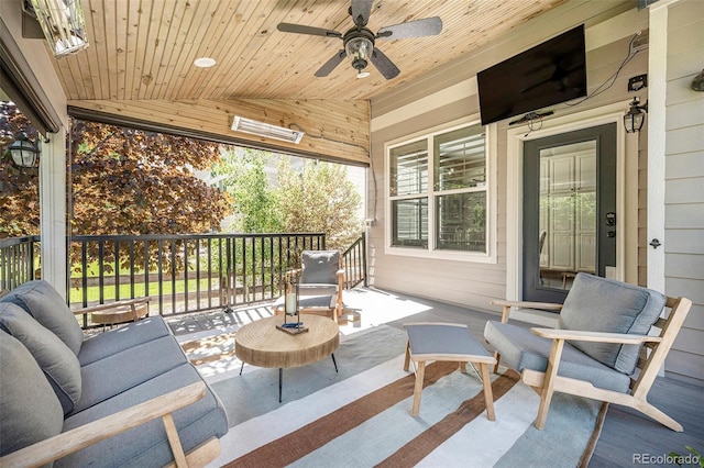 8548 Winter Berry Dr, Castle Pines, CO 80108 - view of patio with a ceiling fan