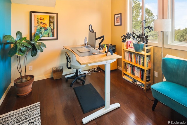 147 Moonlight Way, Crestone, CO 81131 - home office featuring hardwood / wood-style floors and baseboards