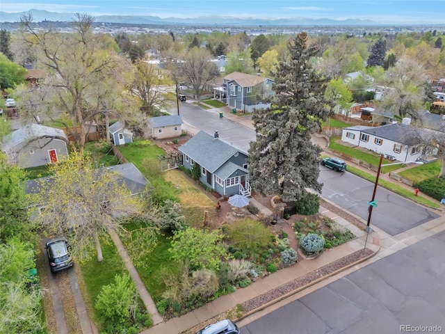 aerial view of residential area