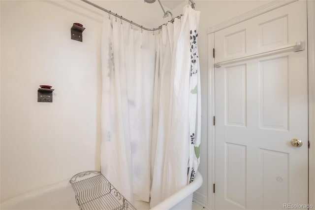 full bathroom featuring a shower with curtain