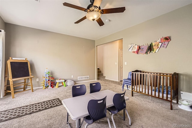 412 Iron St, Brighton, CO 80603 - bedroom with carpet flooring and a ceiling fan