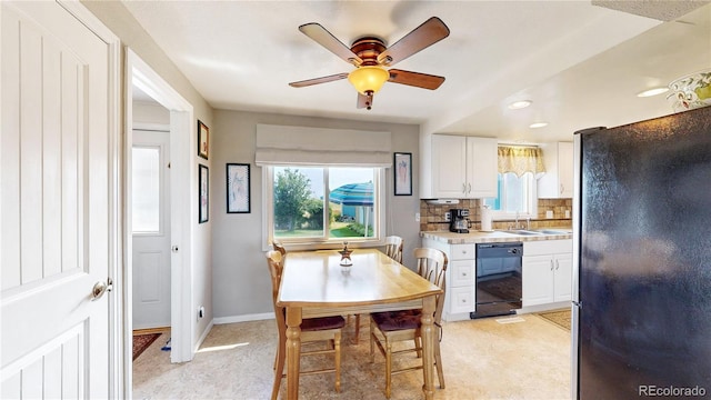 4160 Converse Rd, Bennett, CO 80102 - dining room featuring plenty of natural light, ceiling fan, and recessed lighting