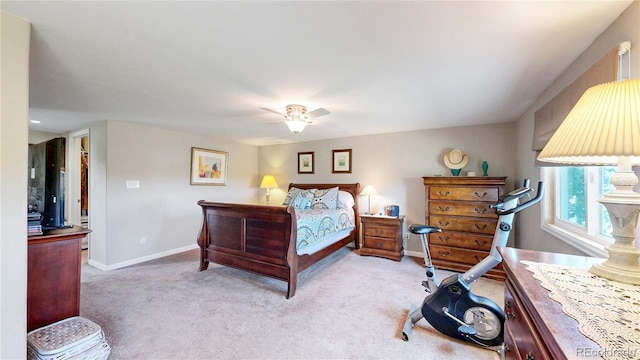 4160 Converse Rd, Bennett, CO 80102 - bedroom with light carpet and a ceiling fan