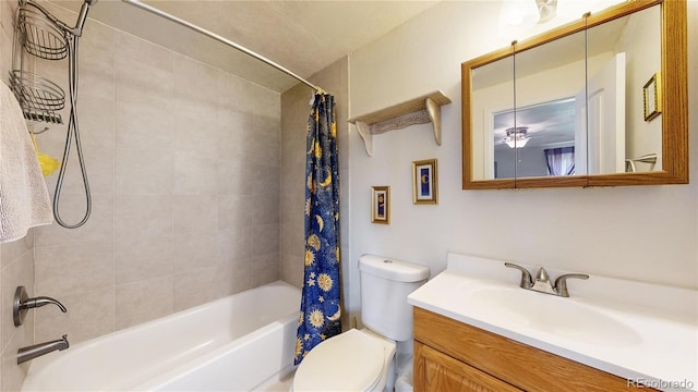 4160 Converse Rd, Bennett, CO 80102 - bathroom featuring shower / bath combo with shower curtain and vanity